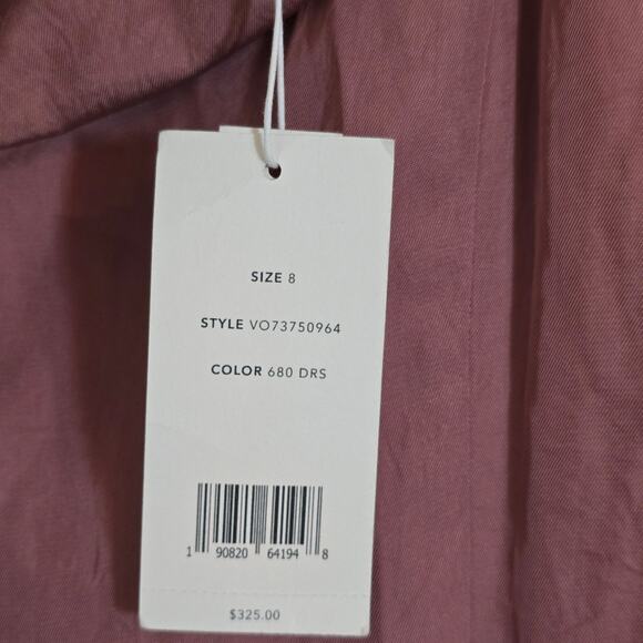 Vince Twist Front Camisole Slip Midi Dress Dusty Rose Pink Ombre NEW $325 Sz 8 - Picture 15 of 16